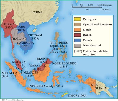 Imperialism In Asia Map   Map Of Region 